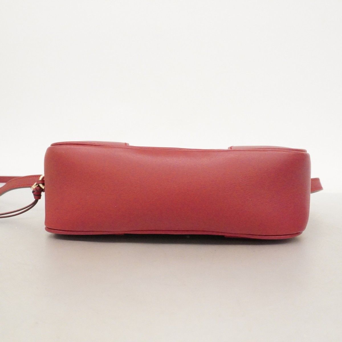 Gucci Shoulder Bag Micro Guccissima Leather Red Chien Pants Gold — view 3