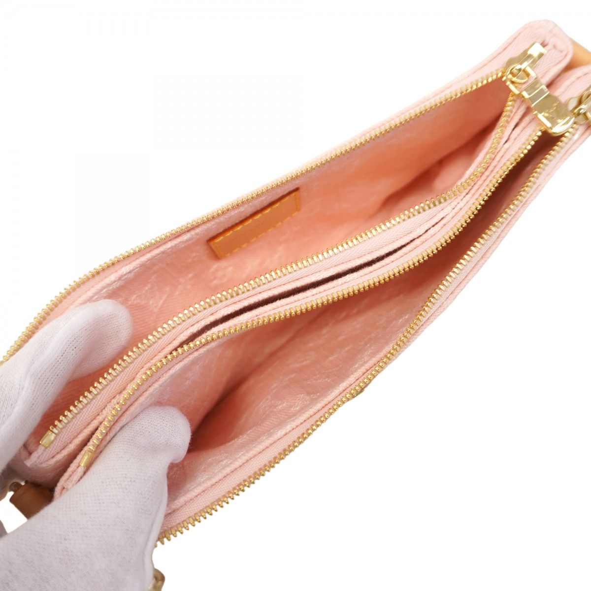 Louis Vuitton Handbag Monogram Denim Pochette Rive Washed Pink 2-Way — view 4