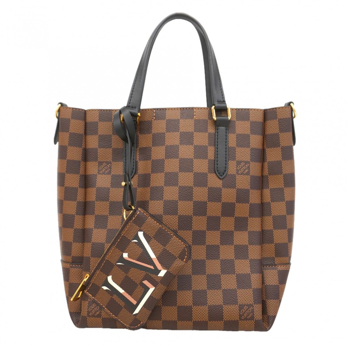 Louis Vuitton Handbag Damier Belmont NV BB Black Ebene