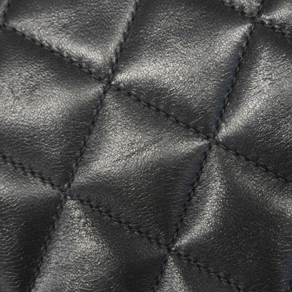 Chanel Shoulder Bag Quilted Lambskin Black Gold — view 8