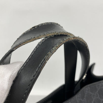 Gucci Tote GG Supreme Black Silver — view 6