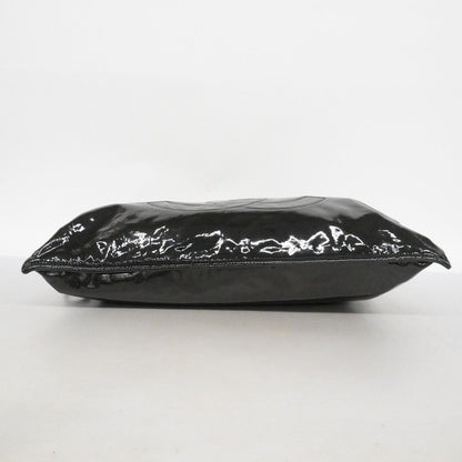 Chanel Chain Tote Patent Leather Black Silver — view 3
