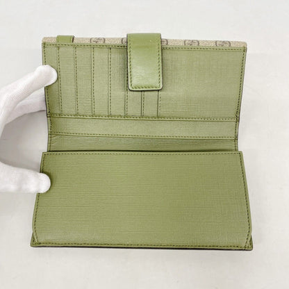 Gucci Wallet GG Supreme Brown Khaki Gold — view 3