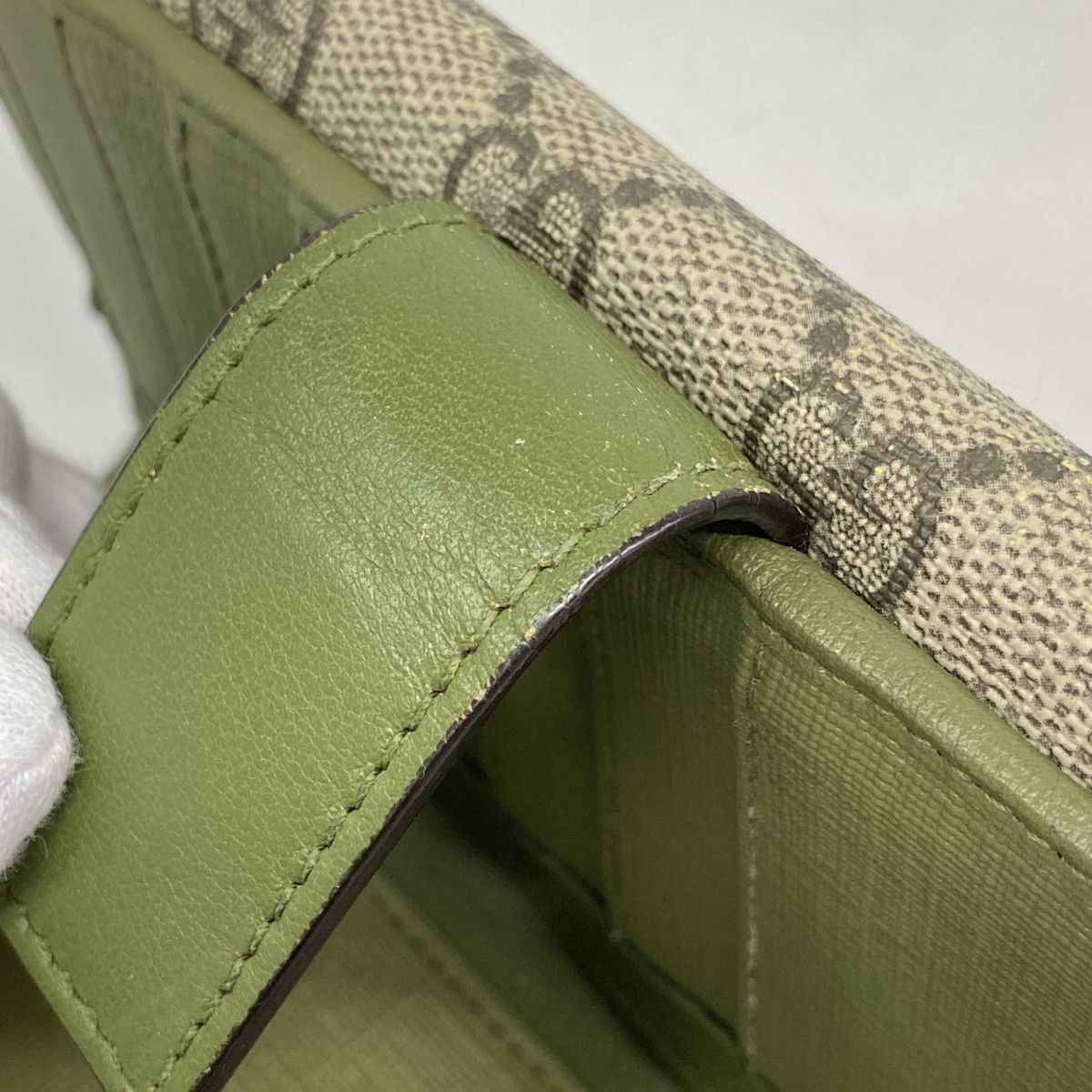 Gucci Wallet GG Supreme Brown Khaki Gold — view 8