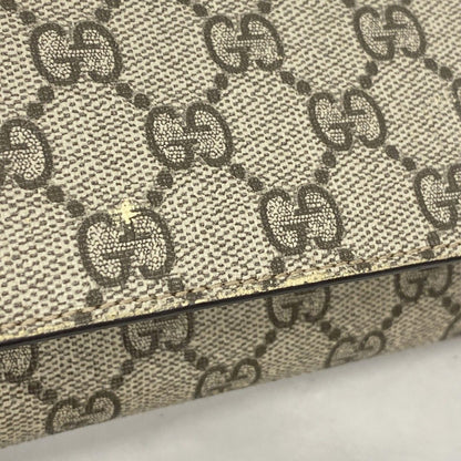 Gucci Wallet GG Supreme Brown Khaki Gold — view 5
