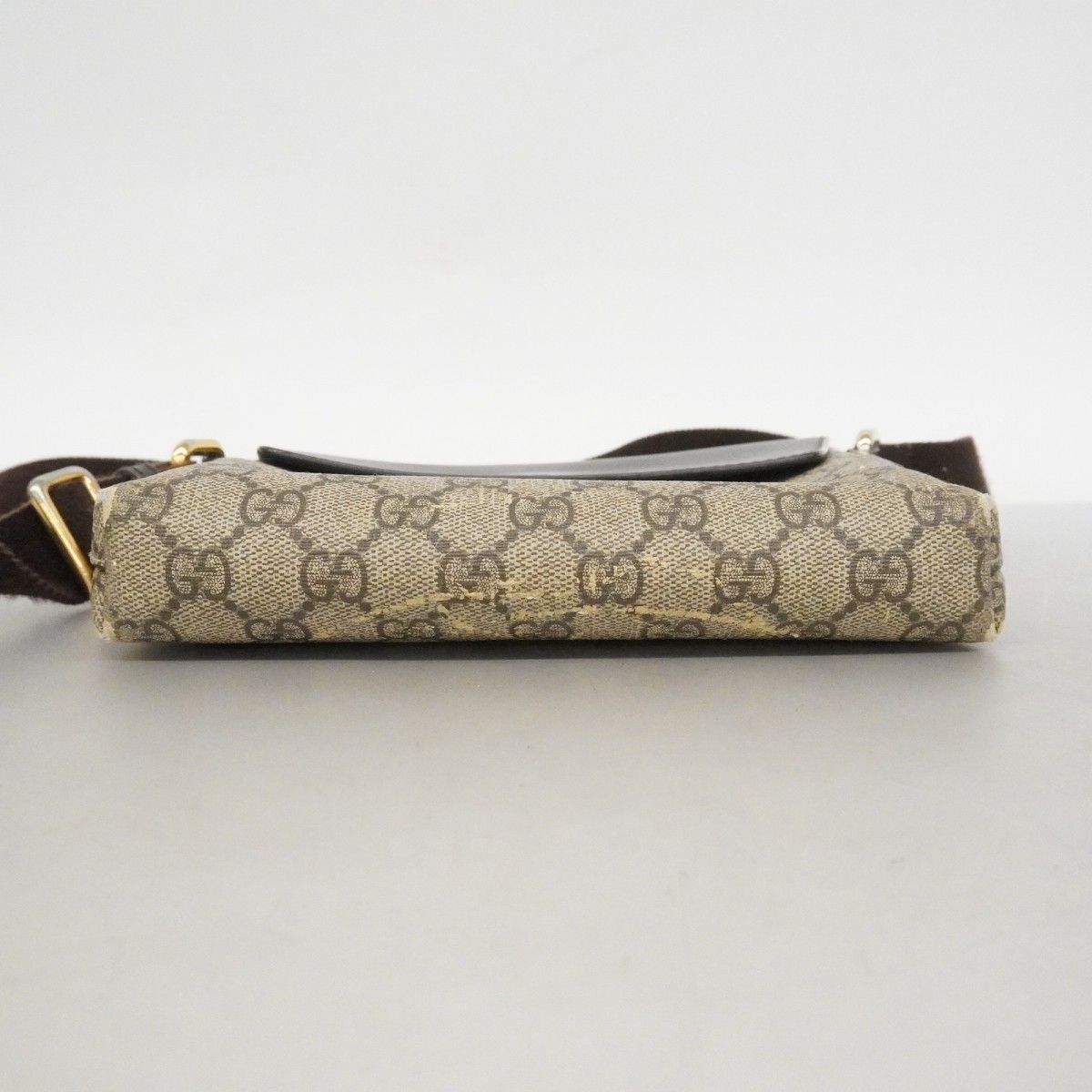 Gucci Shoulder Bag GG Supreme Brown Gold — view 3