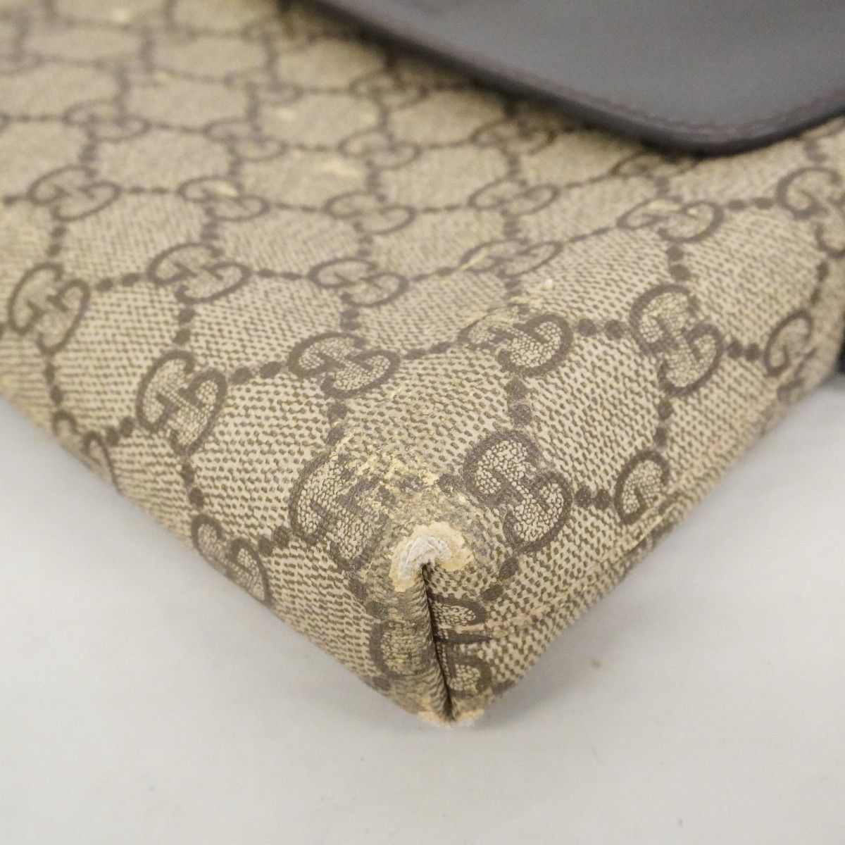Gucci Shoulder Bag GG Supreme Brown Gold — view 7