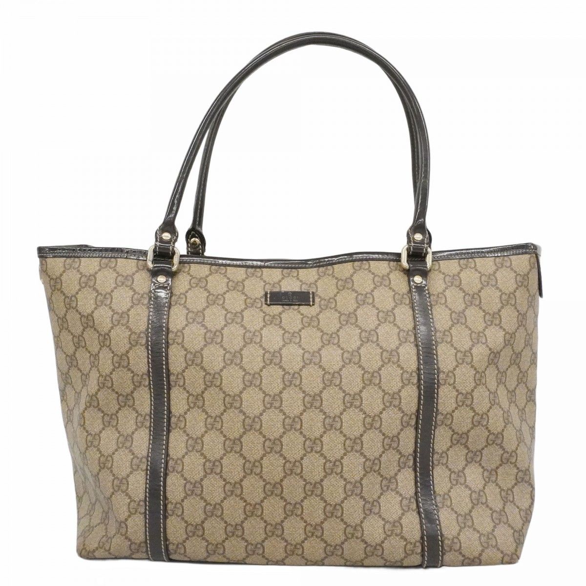 Gucci Tote GG Supreme Brown Gold