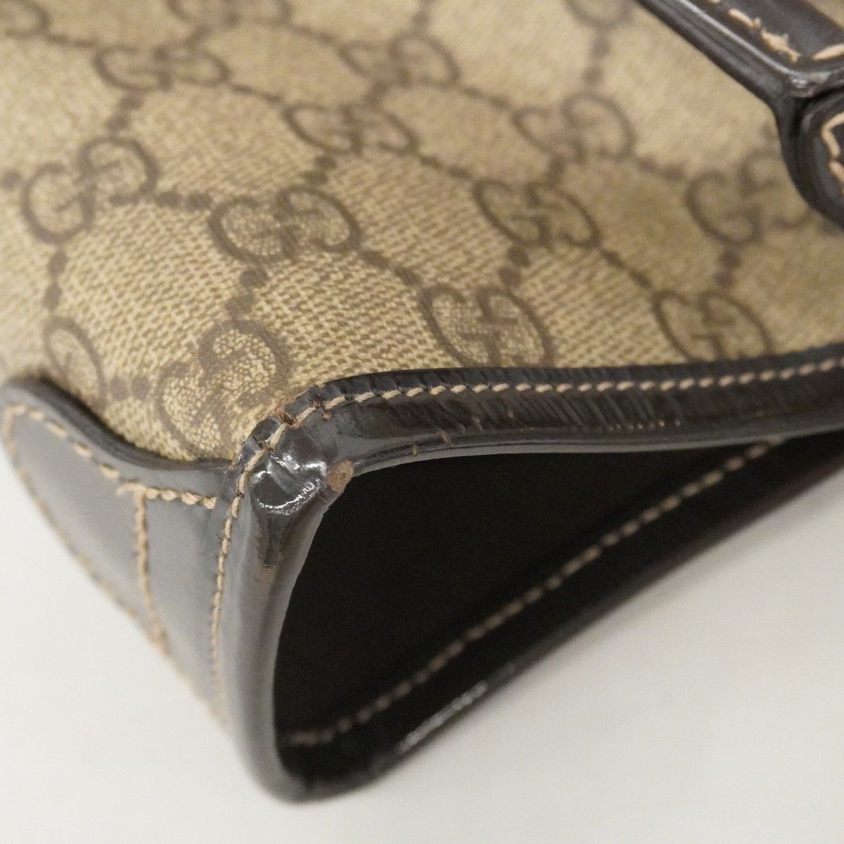 Gucci Tote GG Supreme Brown Gold — view 7