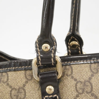 Gucci Tote GG Supreme Brown Gold — view 9