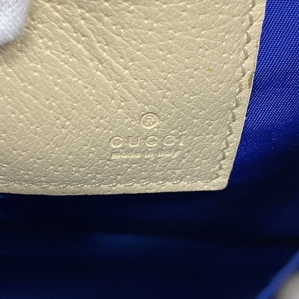Gucci Clutch of the Grid Nylon Blue Beige Silver — view 5
