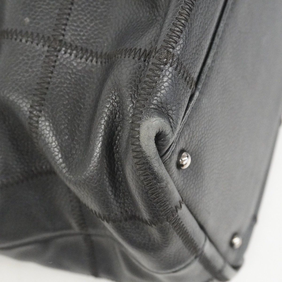 Chanel Handbag Choco Bar Caviar Leather Black Silver — view 6