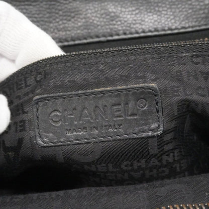 Chanel Handbag Choco Bar Caviar Leather Black Silver — view 5