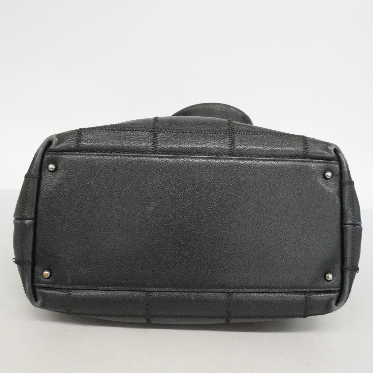 Chanel Handbag Choco Bar Caviar Leather Black Silver — view 3