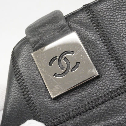 Chanel Handbag Choco Bar Caviar Leather Black Silver — view 9