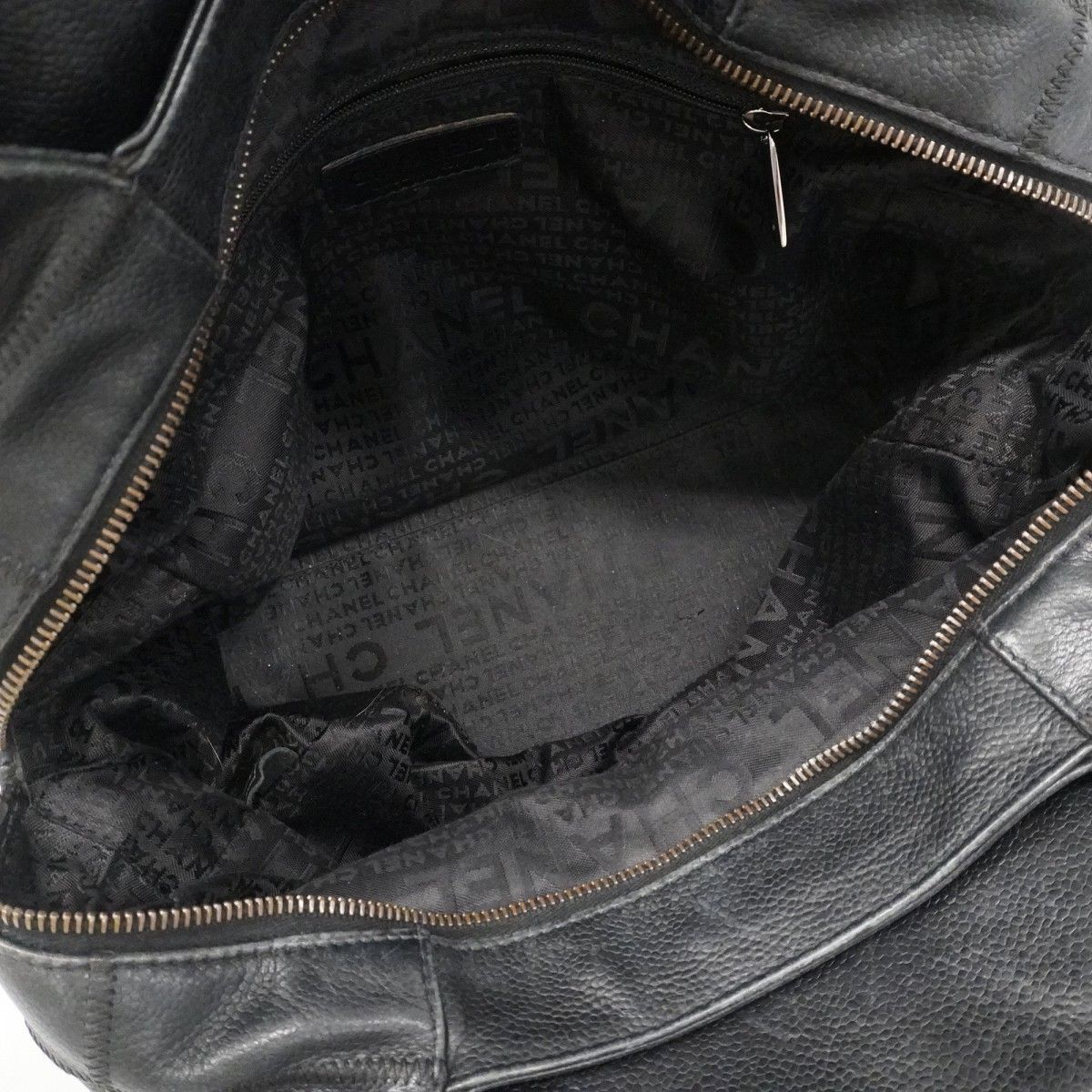 Chanel Handbag Choco Bar Caviar Leather Black Silver — view 4