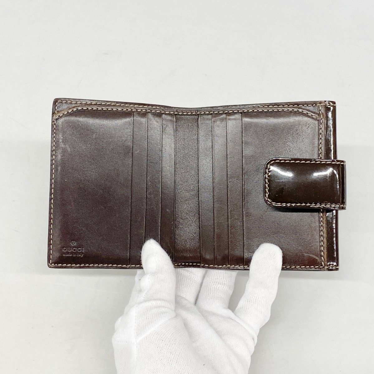 Gucci Wallet GG Supreme Brown Gold — view 3