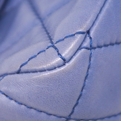 Chanel Shoulder Bag Quilted Lambskin Blue Silver — view 6