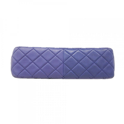 Chanel Shoulder Bag Quilted Lambskin Blue Silver — view 3