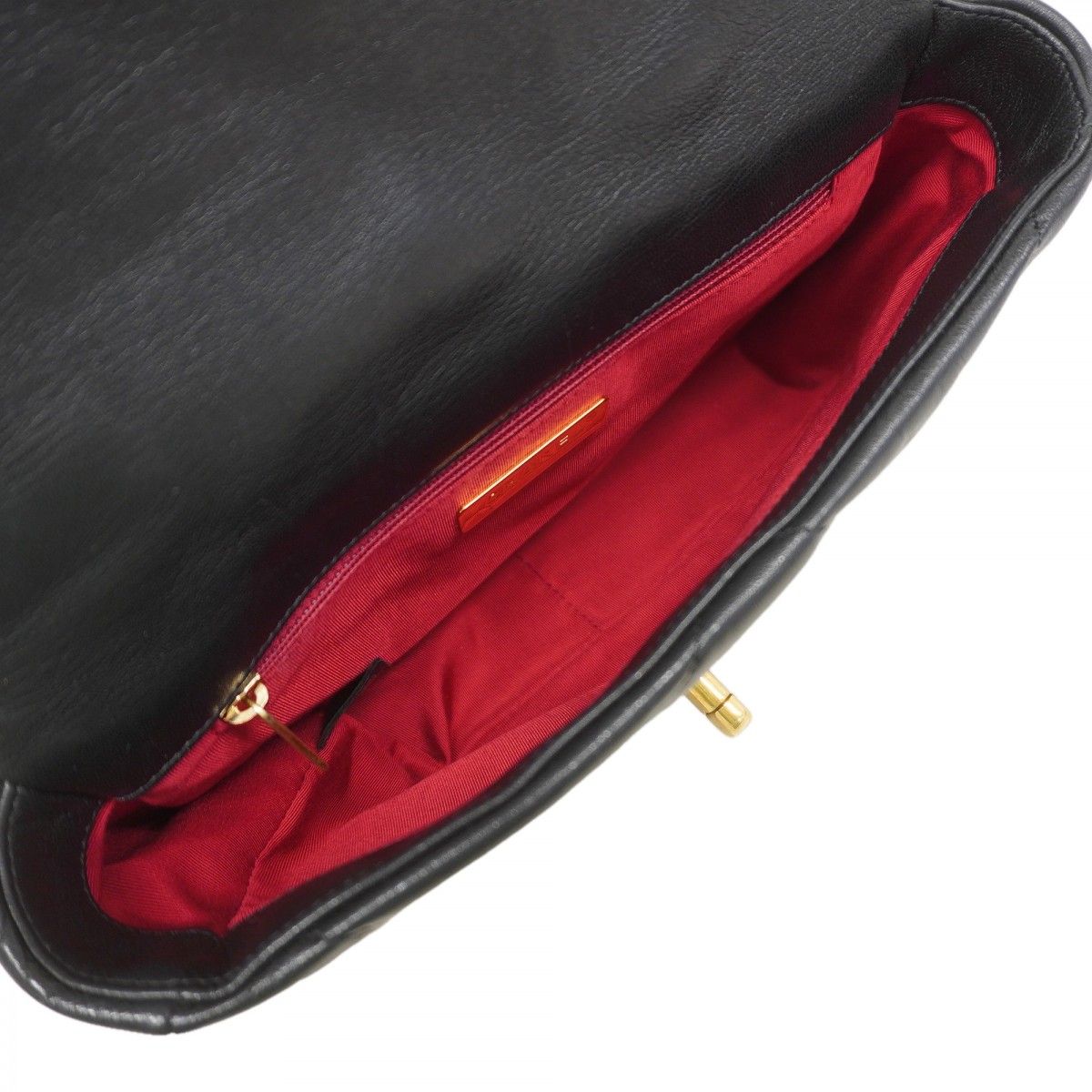 Chanel Shoulder Bag 19 Lambskin Black Gold Silver 2-Way — view 4