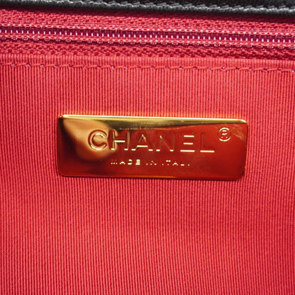 Chanel Shoulder Bag 19 Lambskin Black Gold Silver 2-Way — view 5