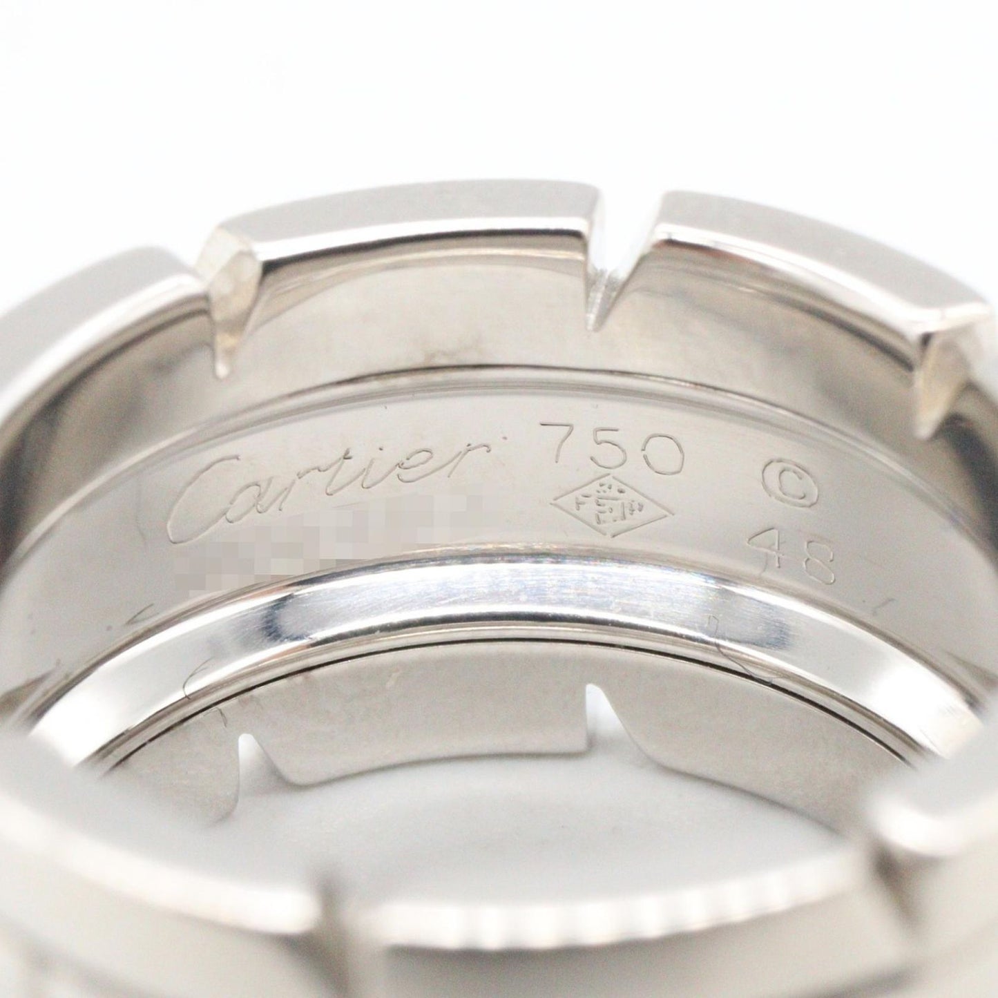 Cartier Ring Tank Francaise Large 18k White Gold — view 3