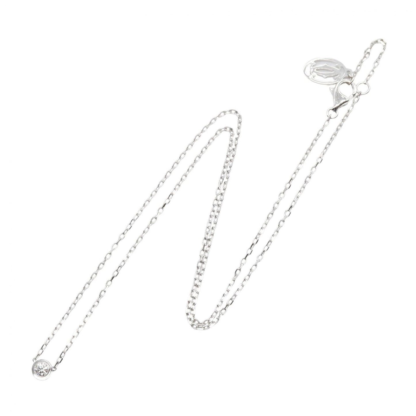 Cartier Necklace d'Amour SM Round Neck 37.5 40.5 cm 18k White Gold Diamond — view 2