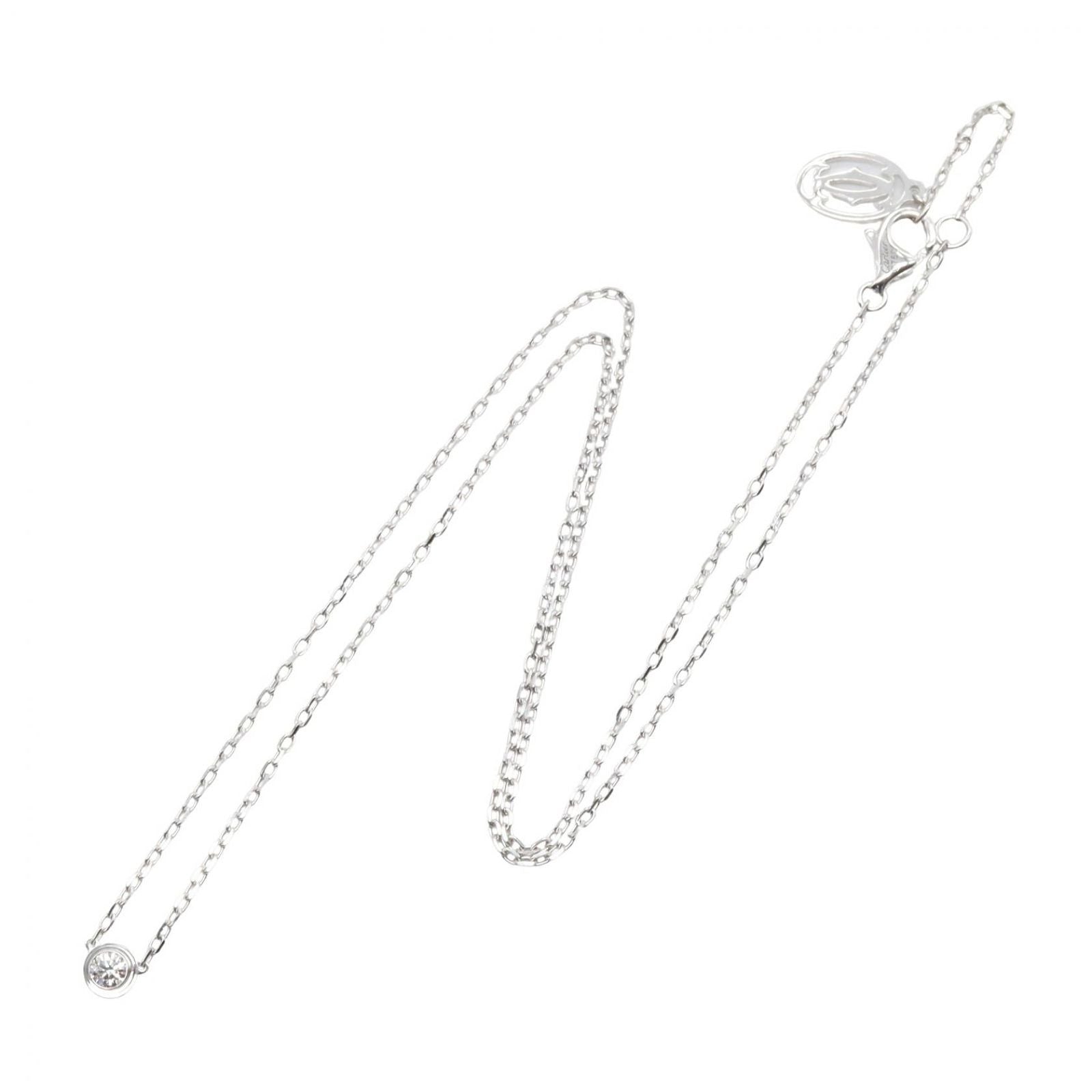 Cartier Necklace d'Amour SM Round Neck 37.5 40.5 cm 18k White Gold Diamond — view 2
