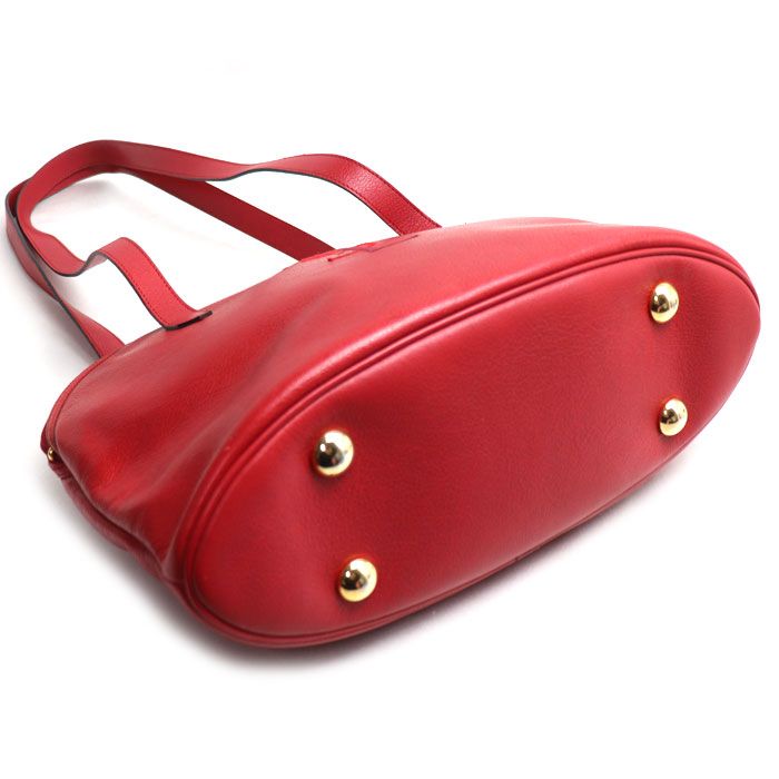Saint Laurent Cassandra Logo Stitch Round Tote — view 3