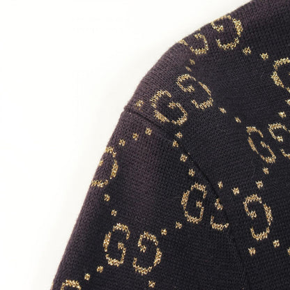 Gucci Knit GG Cotton Lame Short Sleeve Sweater — view 6