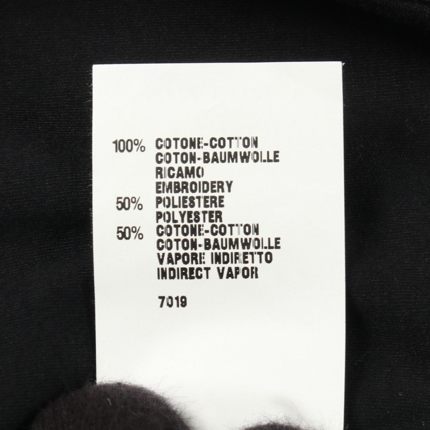 Fendi Short Sleeve T-Shirt Flower Less Black Cotton Suede — view 4