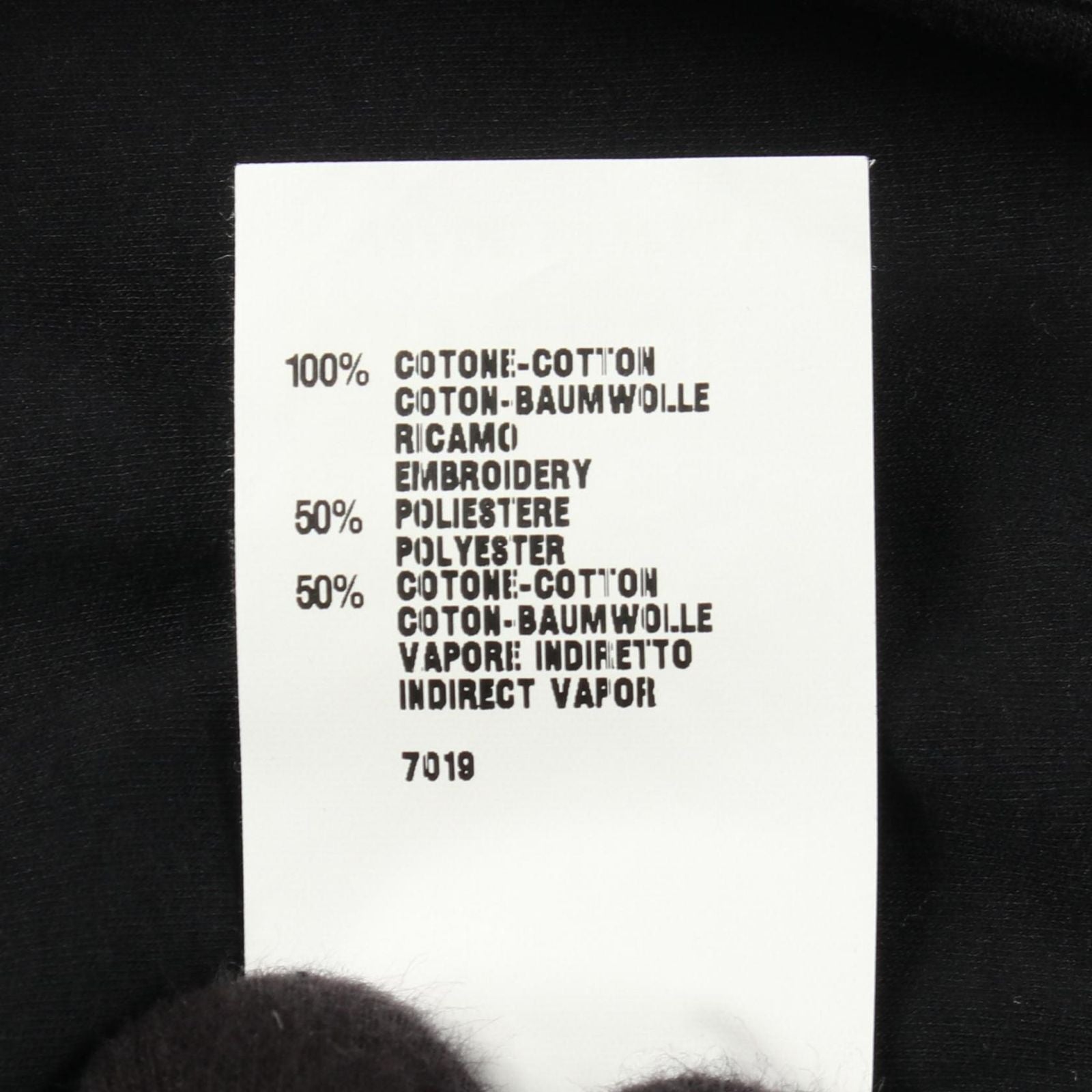 Fendi Short Sleeve T-Shirt Flower Less Black Cotton Suede — view 4