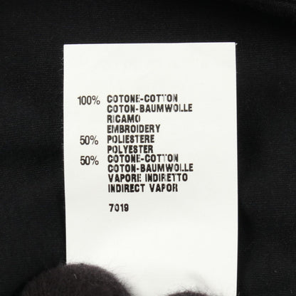 Fendi Short Sleeve T-Shirt Flower Less Black Cotton Suede — view 4