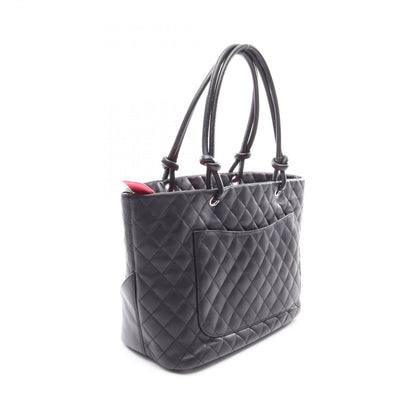 Chanel Tote Cambon Line la the Black Leather Patent the — view 2
