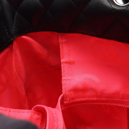 Chanel Tote Cambon Line la the Black Leather Patent the — view 8