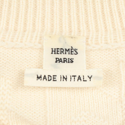 Hermes Knit Motif Fuchs Neck D4 White le Sweater — view 3