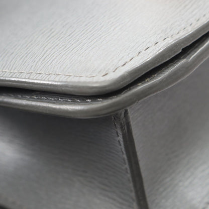 Celine Shoulder Bag Classic Box Gray Leather Box Small le — view 6