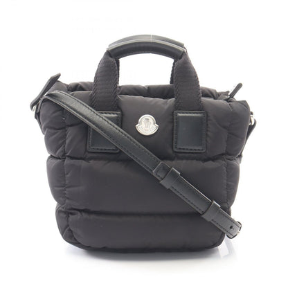 Moncler Mont Cles le Handbag Micro Caradoc 2-Way Black Nylon Leather Suce