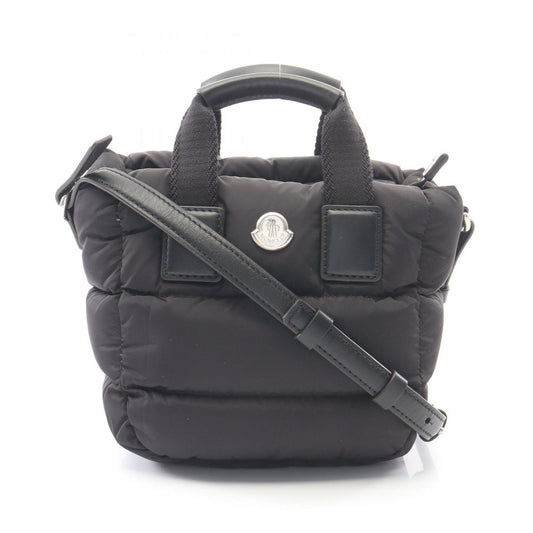 Moncler Mont Cles le Handbag Micro Caradoc 2-Way Black Nylon Leather Suce