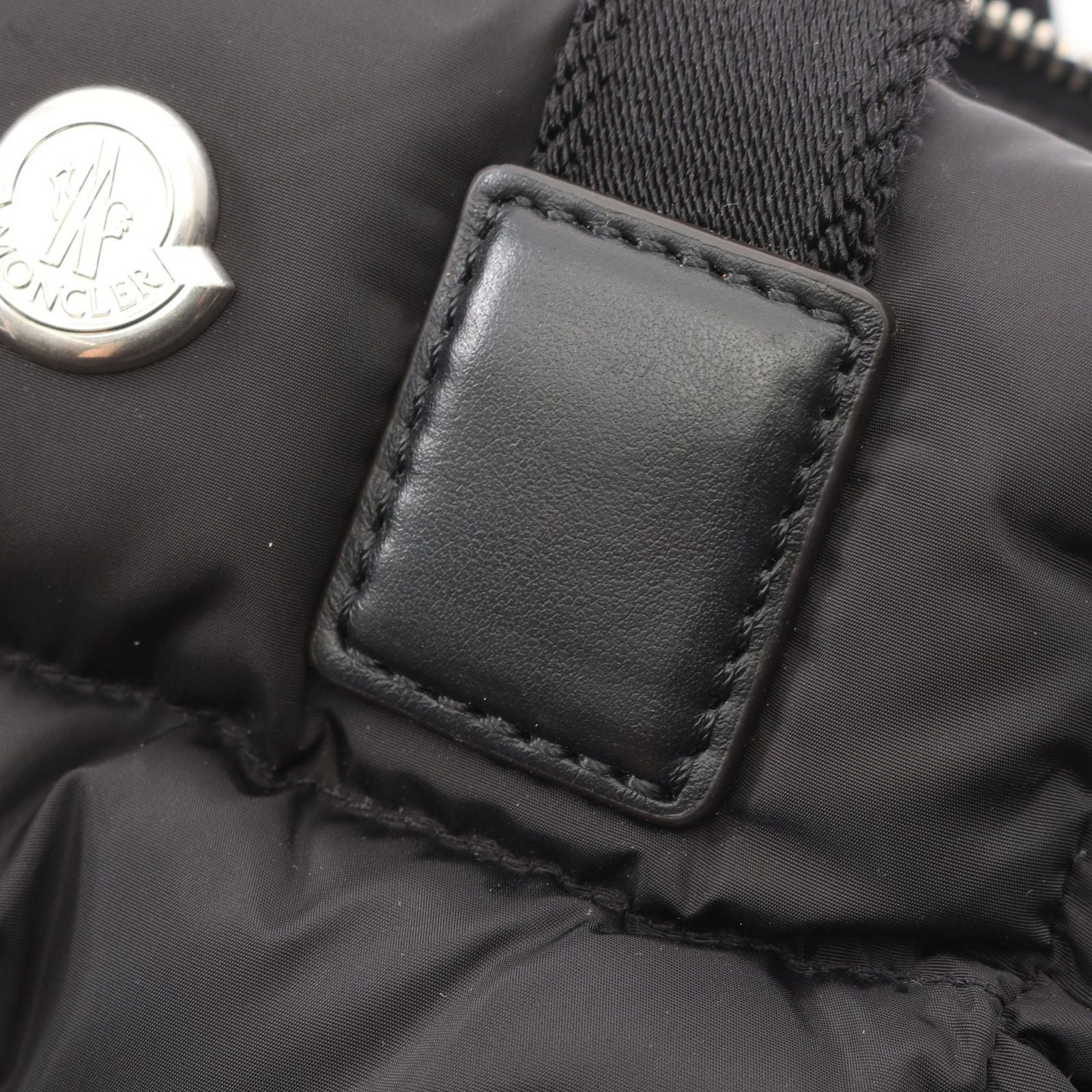 Moncler Mont Cles le Handbag Micro Caradoc 2-Way Black Nylon Leather Suce — view 8