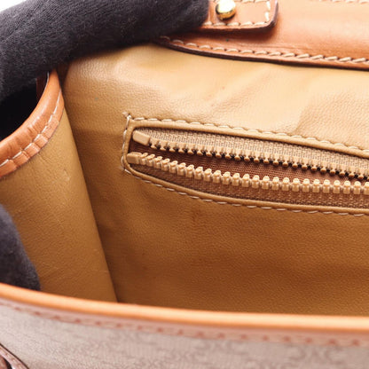 Celine Shoulder Bag Macadamia Beige Co Ting Canvas Leather — view 7