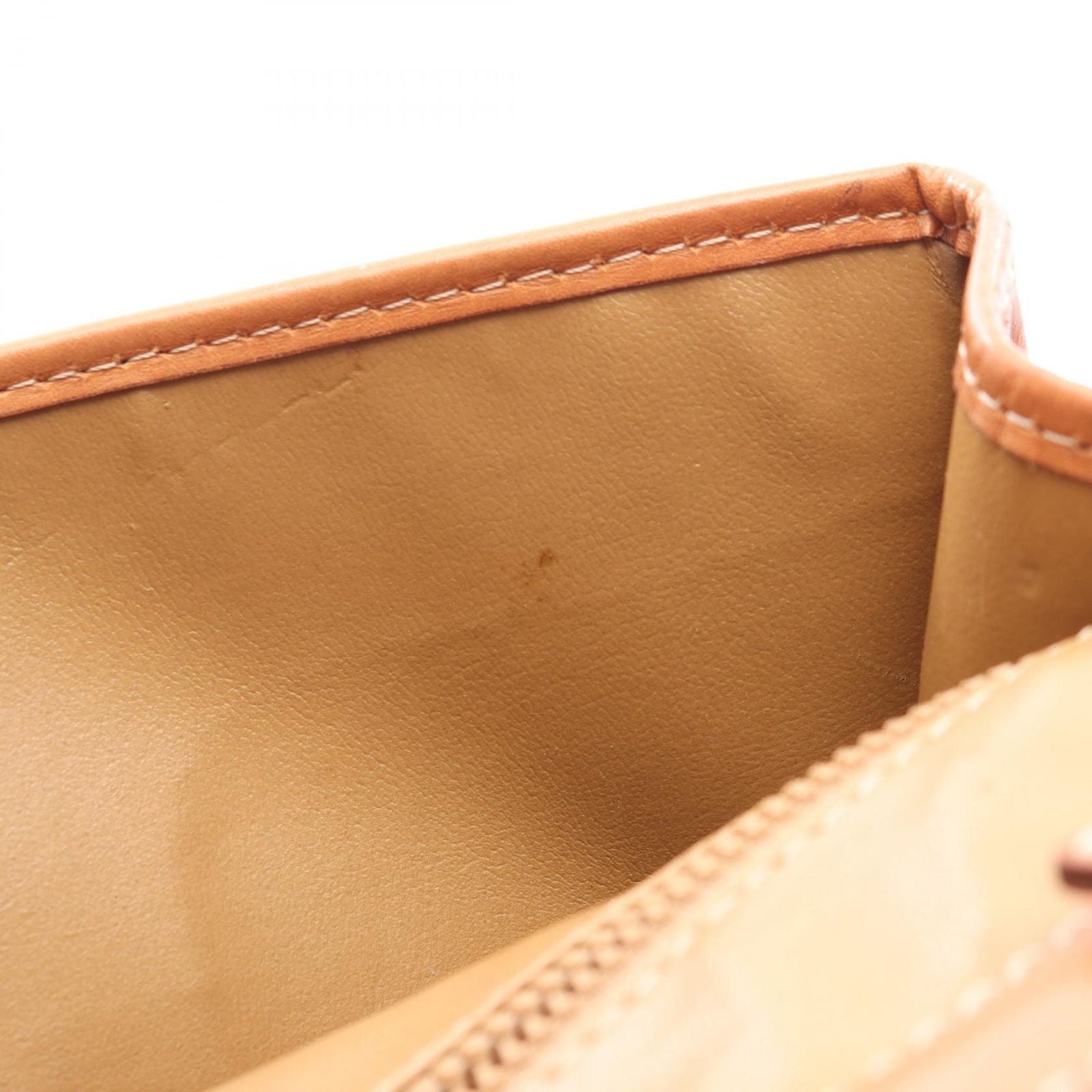 Celine Shoulder Bag Macadamia Beige Co Ting Canvas Leather — view 6