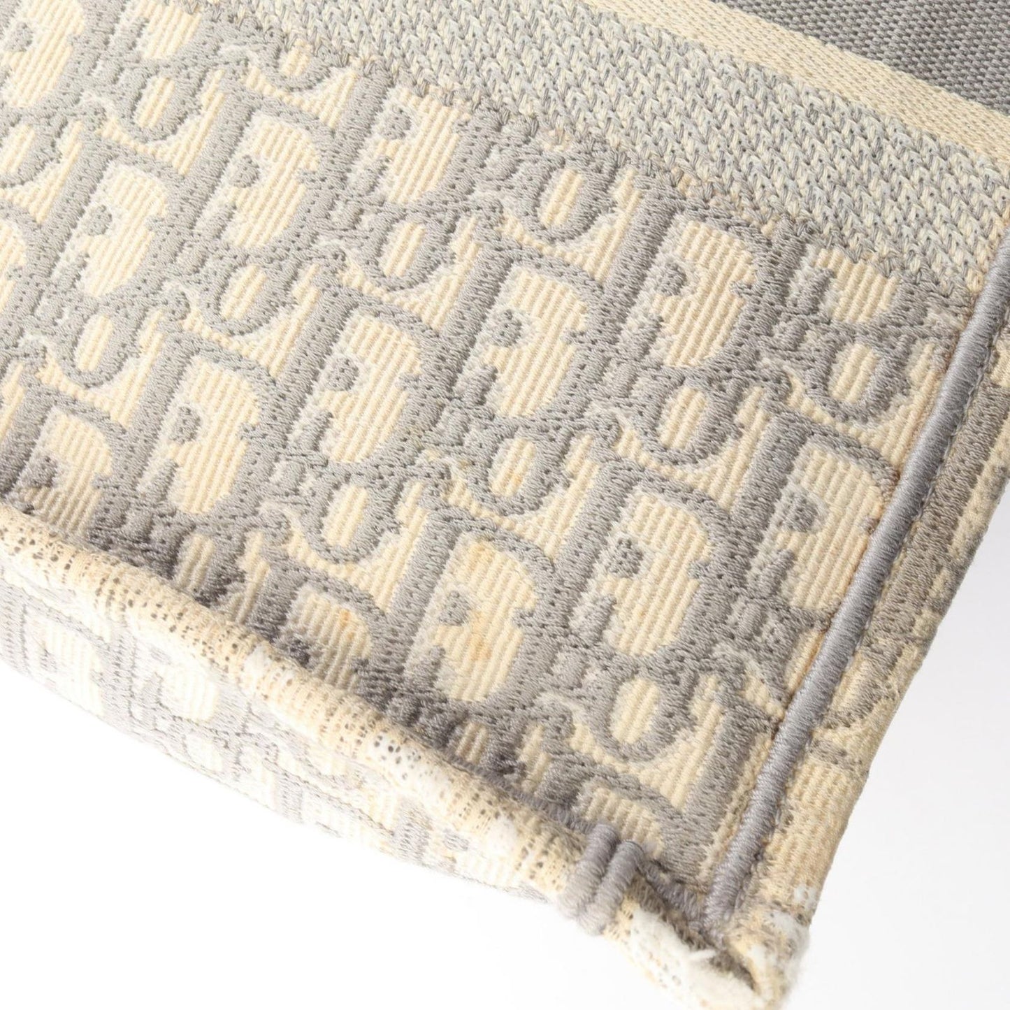 Dior le Tote Book Ivory Gray Canvas Oblique Koo Boog Ready — view 7