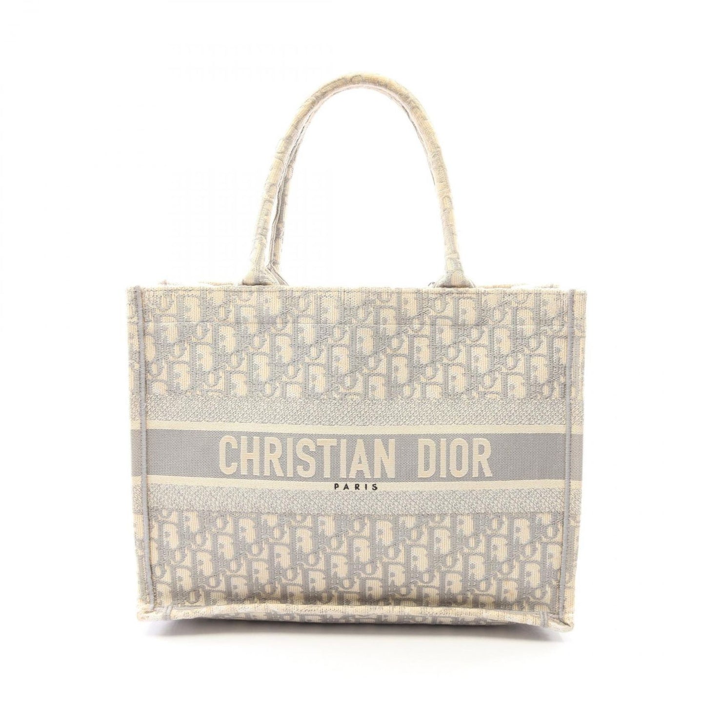 Dior le Tote Book Ivory Gray Canvas Oblique Koo Boog Ready