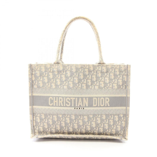 Dior le Tote Book Ivory Gray Canvas Oblique Koo Boog Ready