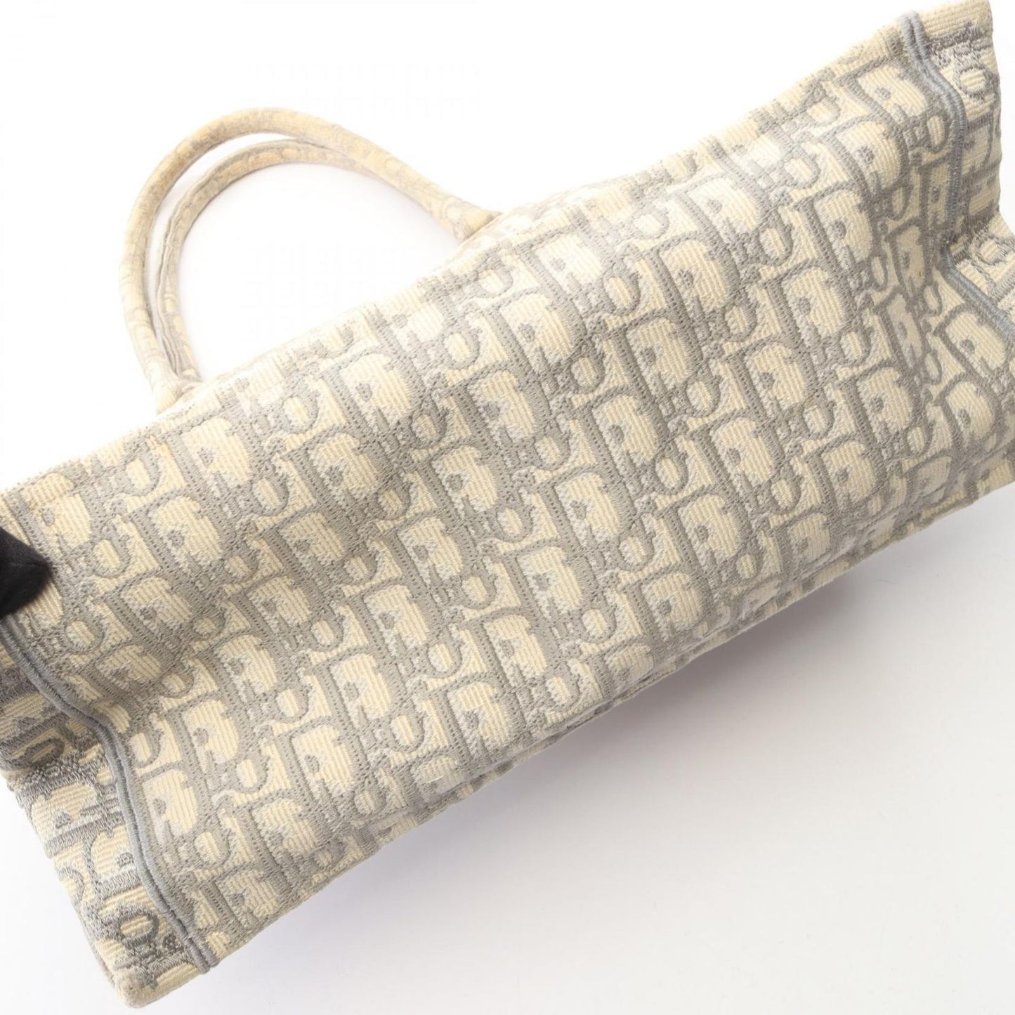 Dior le Tote Book Ivory Gray Canvas Oblique Koo Boog Ready — view 9