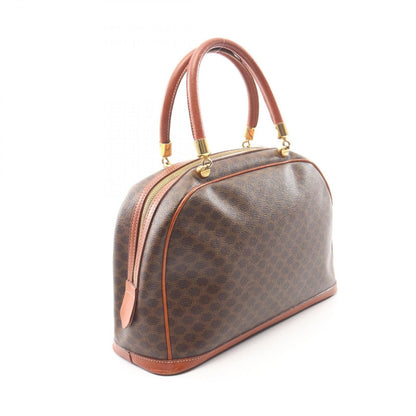 Celine Handbag Macadam Dark Brown Canvas Leather Hand — view 2