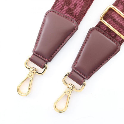 Fendi Shoulder Strap Yue FF Logo Bordeaux Canvas Leather — view 3