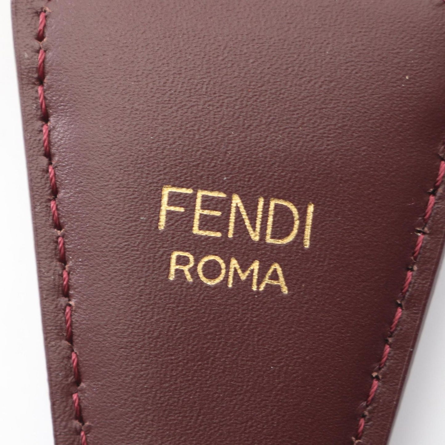 Fendi Shoulder Strap Yue FF Logo Bordeaux Canvas Leather — view 4
