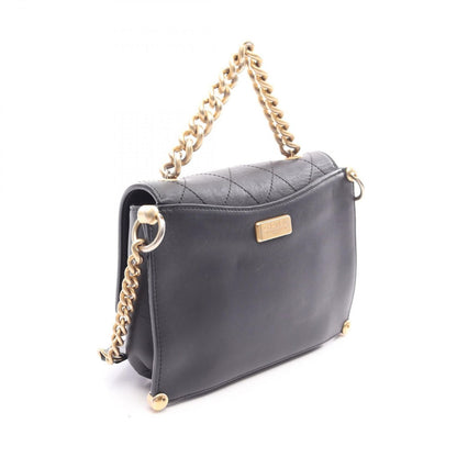 Chanel Shoulder Bag Quilted 2-Way Black Leather Small Flap Chain — view 2